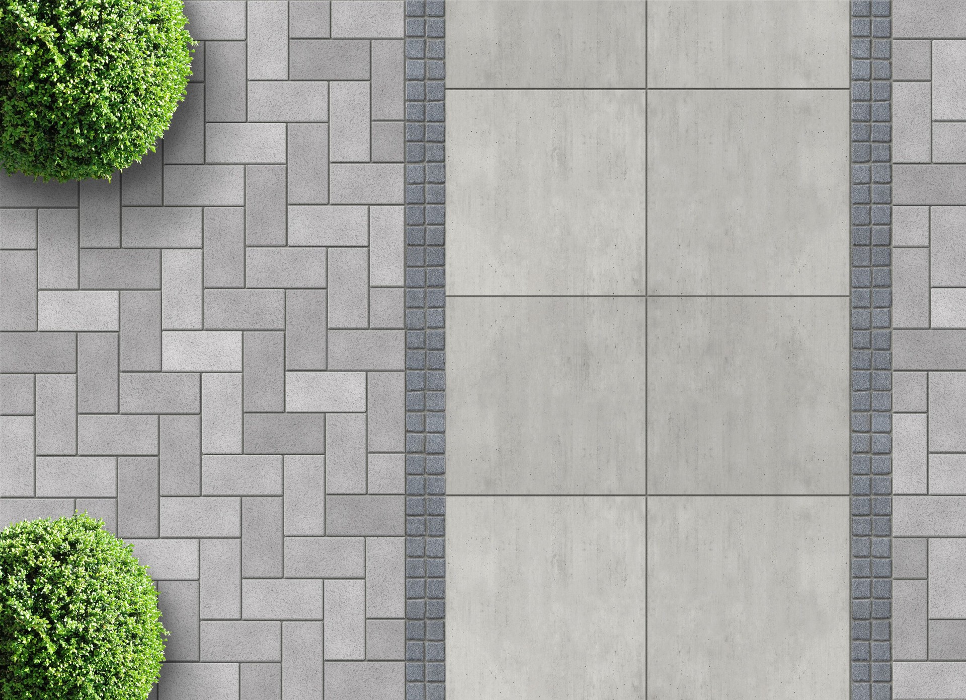 paver bricks from above